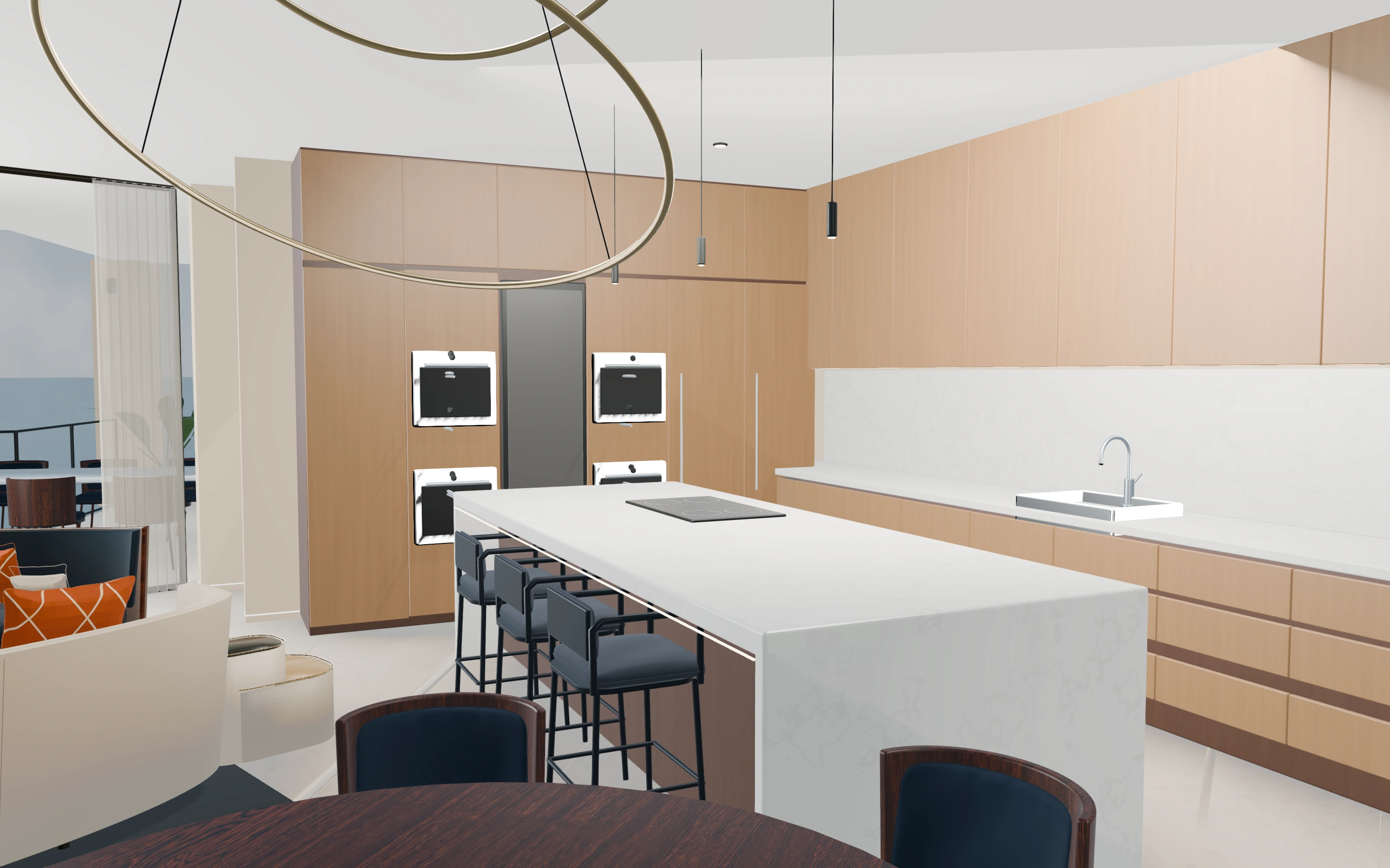 Residence Azure interactive model: the kitchen