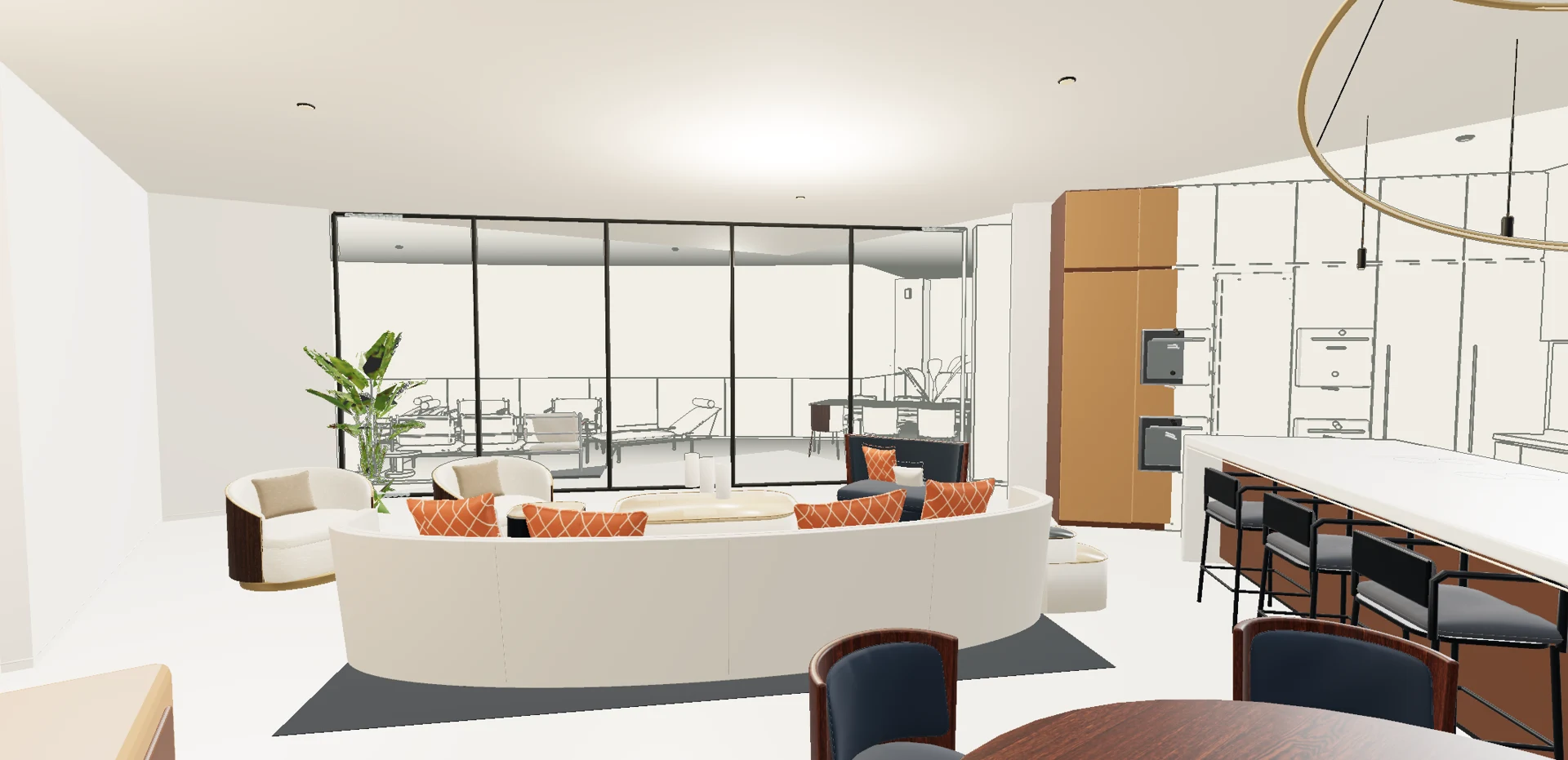 Interactive residences: Residence Azure spatial study